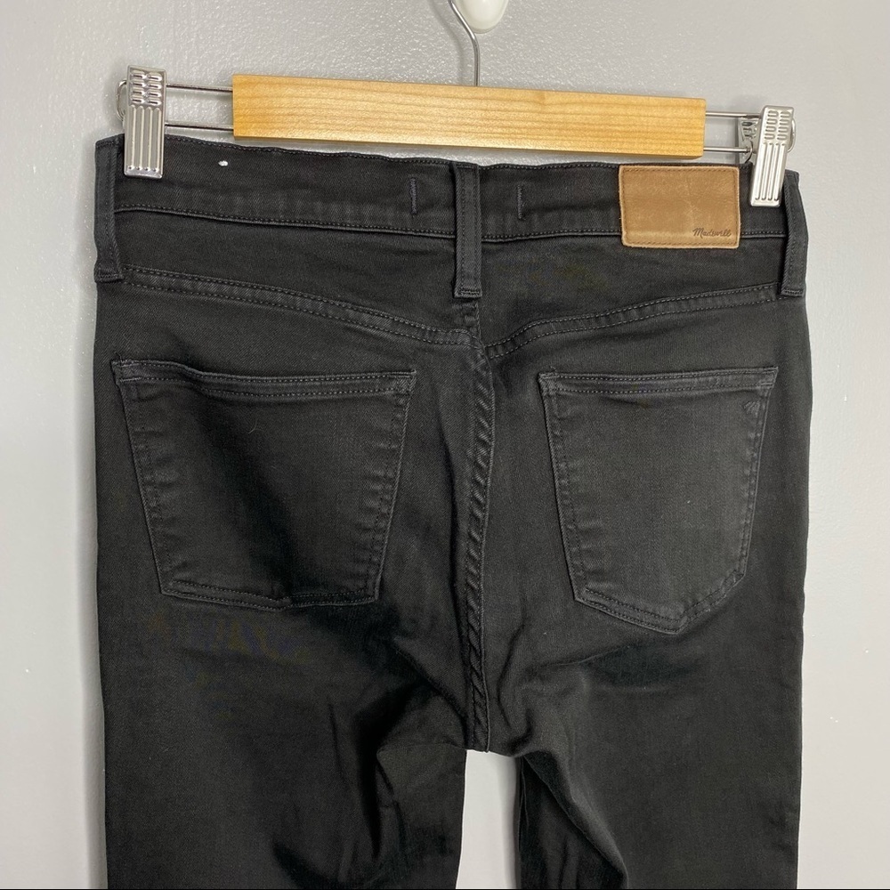 MADEWELL Black Frost 8” Black Denim Skinny Jeans - Picture 7 of 8